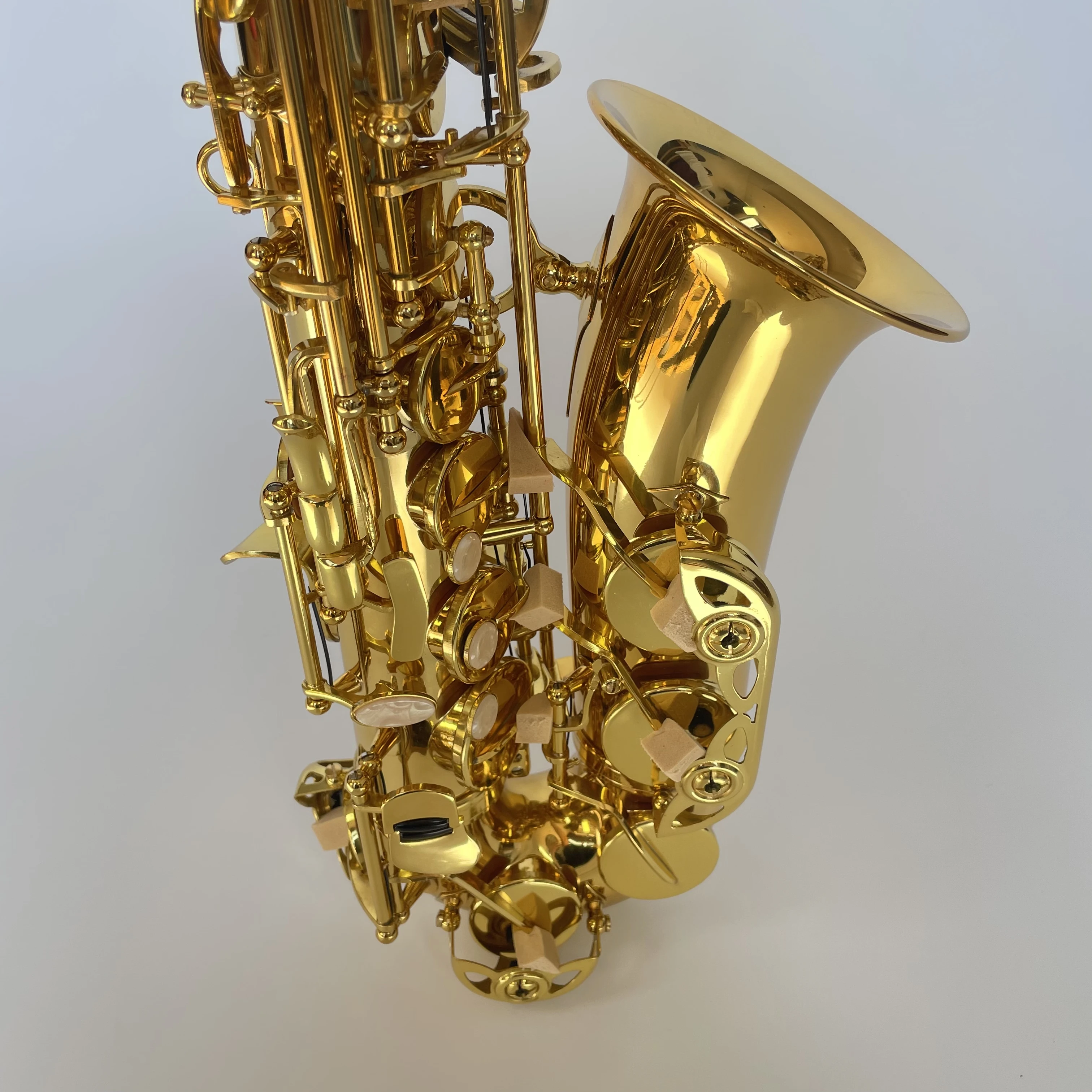 Gold Color Alto Saxophone Eb Key Brass Lacquer Finished Saxophone