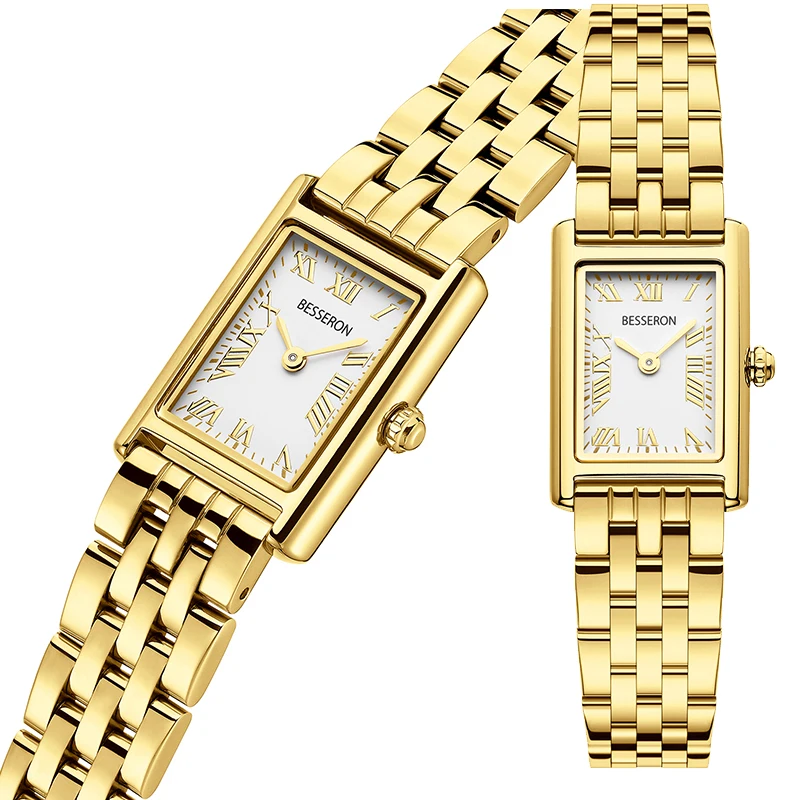 Hidden Clasp Square Case Quartz Watch montre pour fille montre de luxe pour femme inoxydable wholesale women gold wristwatches