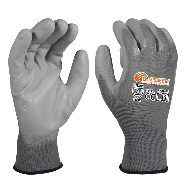 ENTE SAFETY PU Nitrile Dipped Mechanic Anti Slip Work Gloves