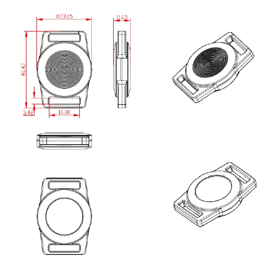 Moko Newest Bluetooth Beacon Eddystone W4 Ultra Small iBeacon with push button