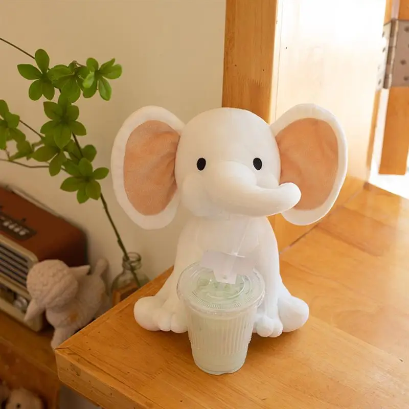 Unisex Baby Comfort Elephant Plush Doll Super Soft Ragdoll Sleeping Cute Toy with PP Cotton Filling for Stress Relief Birthdays