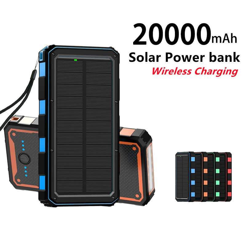 high quality 2020 trending products portable charger wireless solar power bank 20000mah fast charging