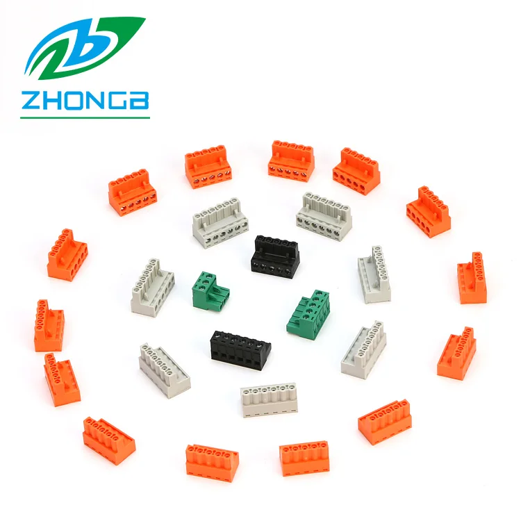 electric male and female 5.0mm 5.08mm 12 pin inverted plug pluggable female euro type pcb terminal block