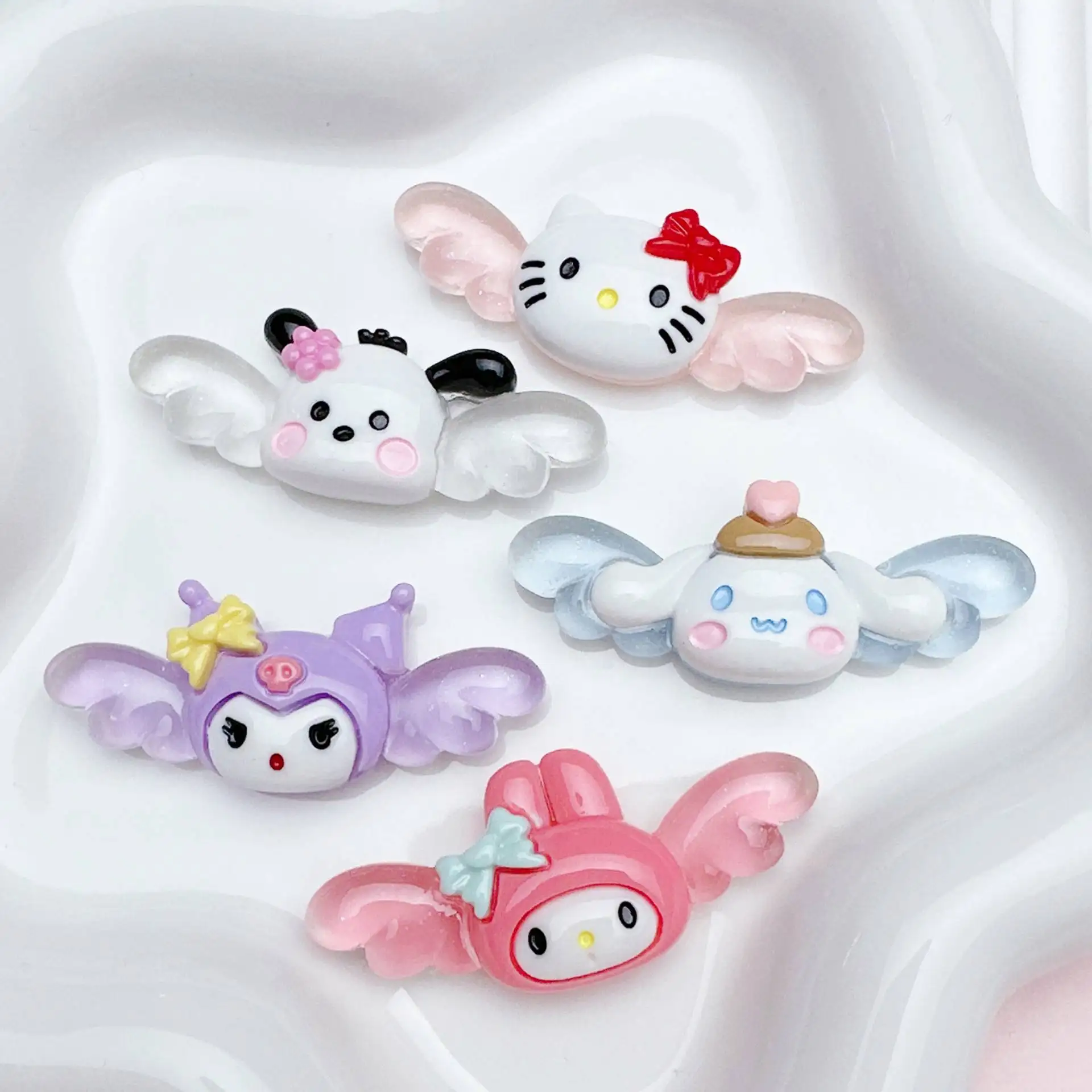 Большой Шарм Sanrio Wing из смолы ангел почакко мелодия синнаморолл куроми украшение для телефона