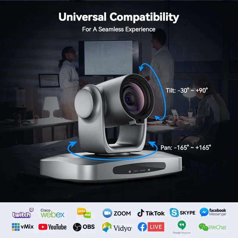 Oneking-H5(ndi version) NDI PTZ CAMERA 30X ZOOM 1080p 60fps auto-tracking USB 3.0/HDMI/RJ45/SDI conference camera for church