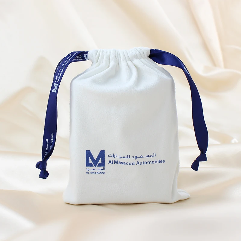 Custom Printed  Velour Fabric Handbag Dust Bag Velvet Packaging Dust Bag For Shoes Gift Jewelry