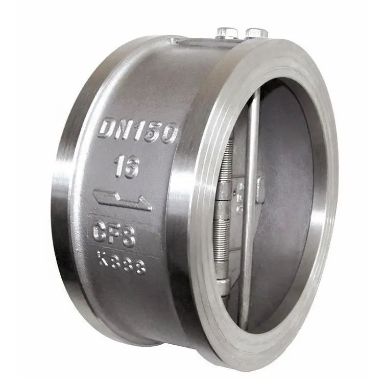 Stainless steel wafer type disc double plat PN16 check valve