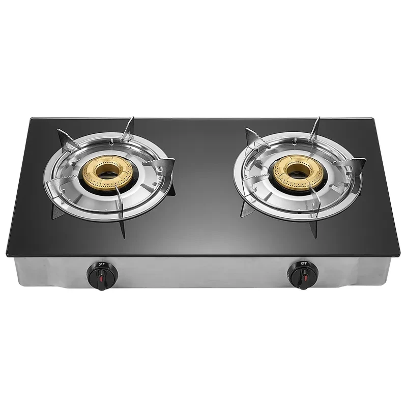Portable Table Top Gas cooktops with Electronic Ignition glass Surface Material Gas Burner Type table top gas cooker