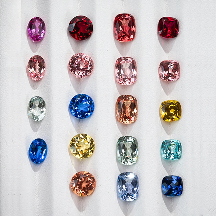 Redleaf Gems Wholesale Price Lab Created Loose Gemstone Czochralsky method Round Shape Lab Grown Sapphire