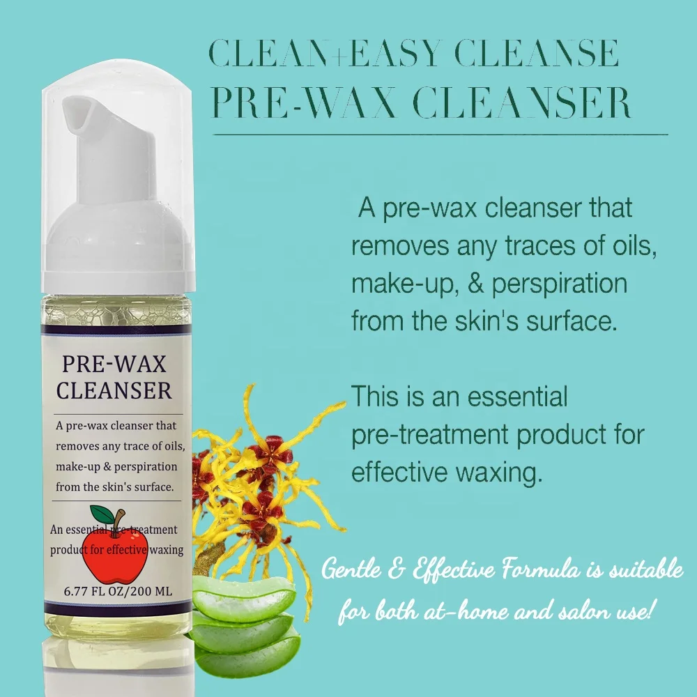 Private Label Tea Tree Pre Wax Cleanser Pre Waxing Treatment With Soothing Green Tea & Calendula Plant Extracts