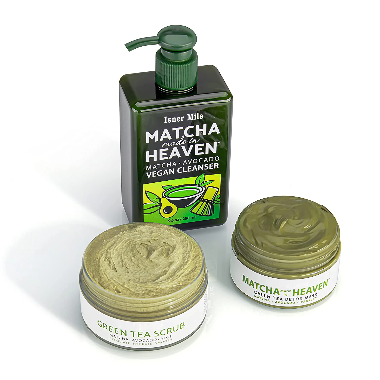 Green Tea Vegan Face Care Gel Cleanser Clears Pores Treats Acne Reduces Pore Facial Wash