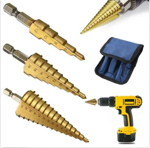 Factory High Quality Black Oxide HSS Spiral Flute Step Drill Bit for Metal Tube Sheet Drilling