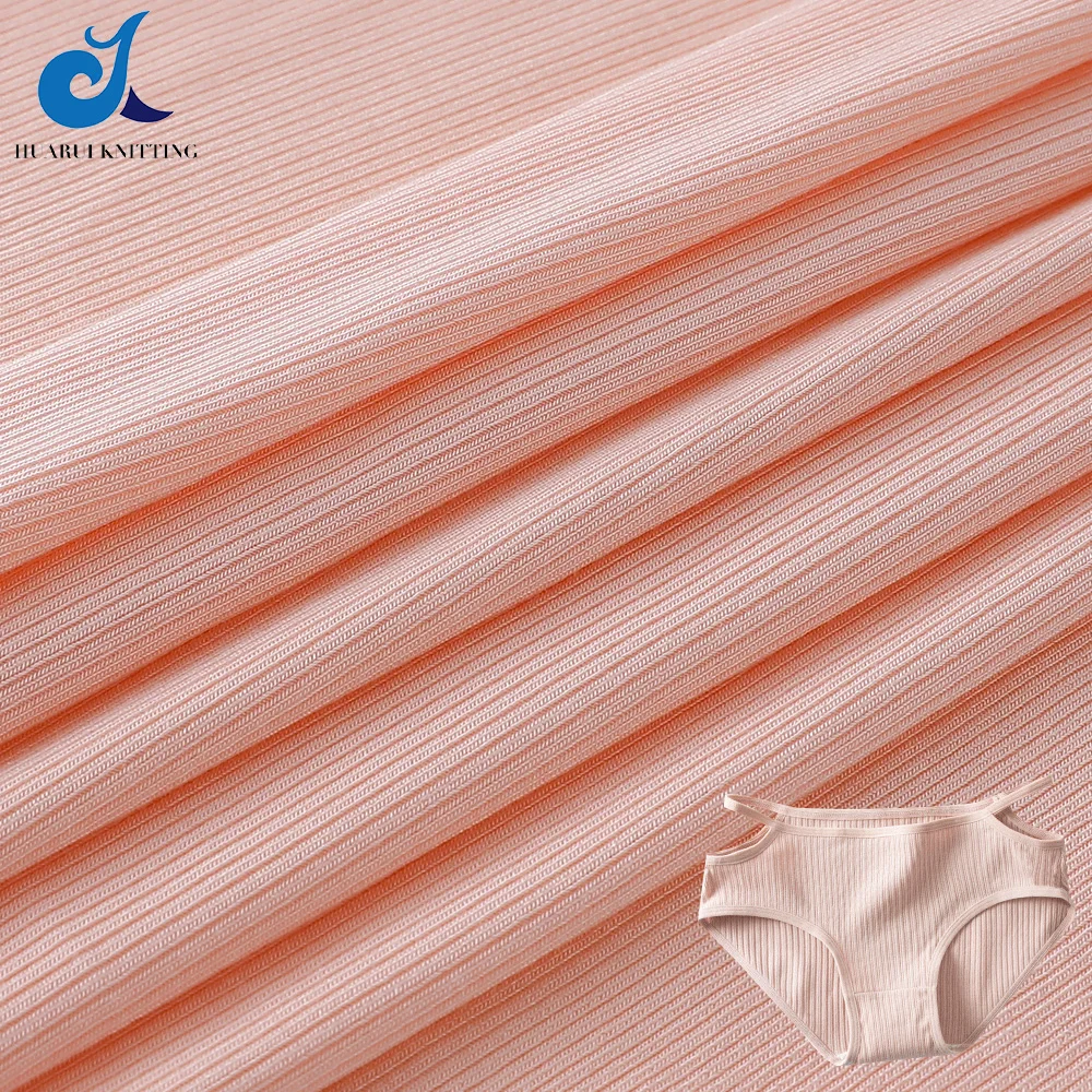 OEM manufacture hot selling custom 89% modal 11% spandex breathable 60s rib underwear child fabric  lenzing micro modal fabric