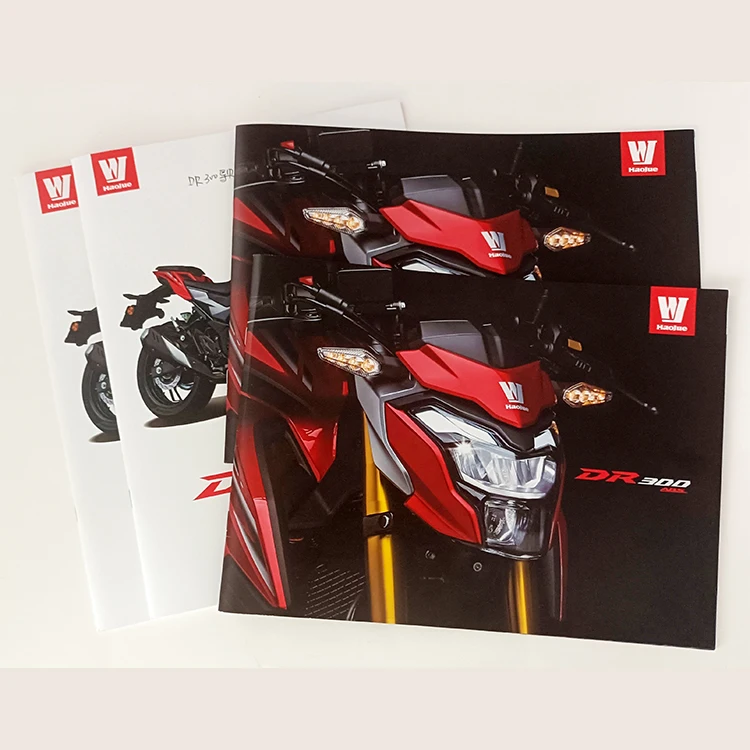OEM Saddle stitched customized booklet catalog colour brochure printing