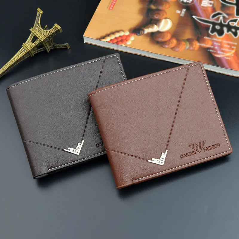 Wholesale  New  wallet multi-card 3-fold zipper wallet for young men  wallet