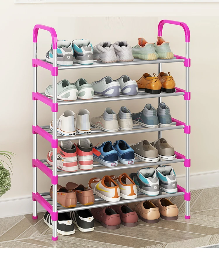 4 слоя легкий обувные полки для хранения Организатор для прихожей с многослойным покрытием сборка простая маленькая стойка для обуви