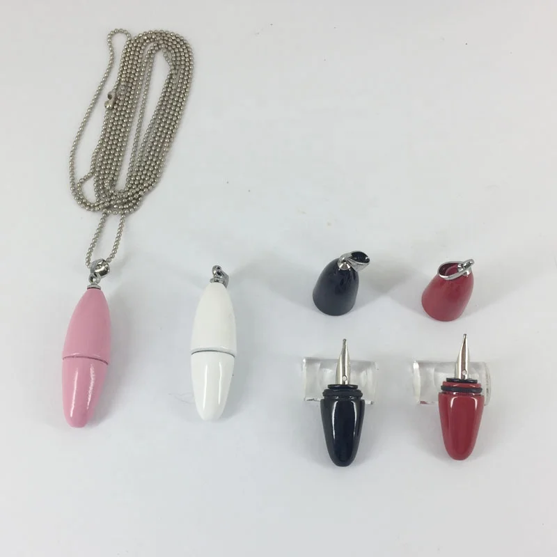 ACMECN Mini Necklace Metal Dip Ink Pen Pocket size 3cm with Strip for Jewellery Pendant Dip Fountain Calligraphy Pen