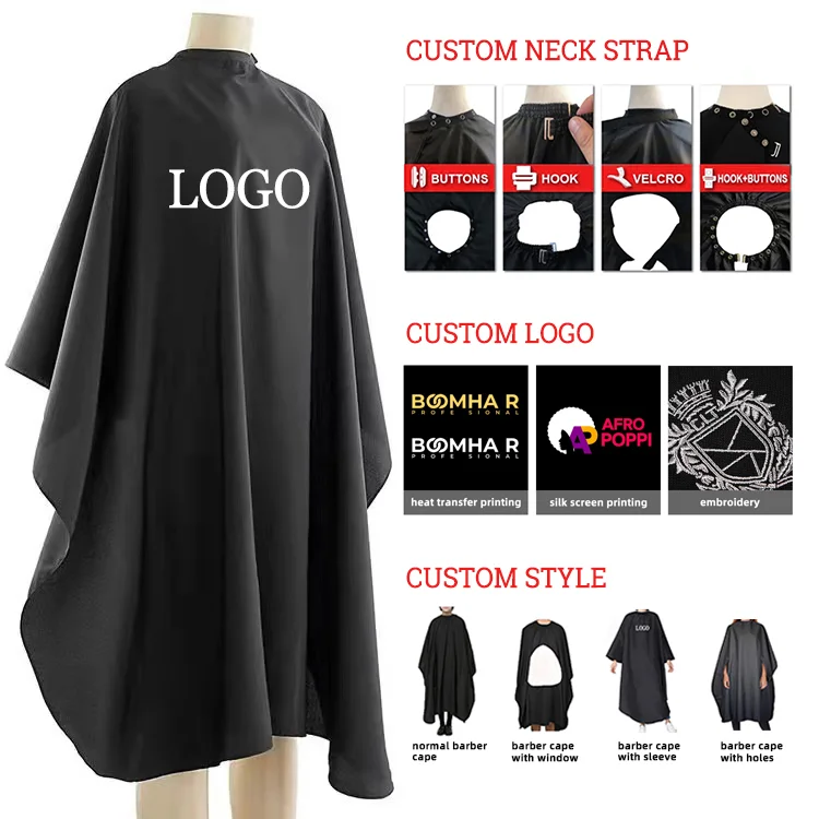 Waterproof Adult & Children Hairdressing Cape Beauty Hair Nail Salon Makeup Apron Custom Logo Unisex Hair Cutting Barbre Cape