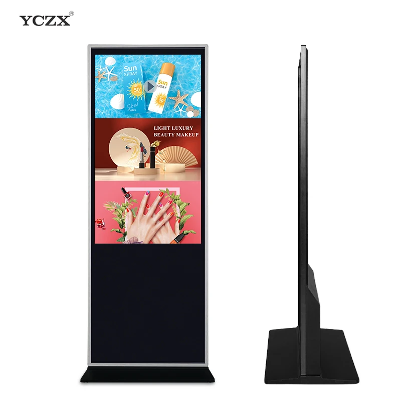 YCZX factory supply 43 inch floor standing equipment wifi touch screen advertising media digital player