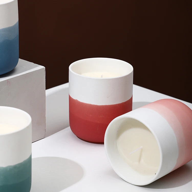 China manufacturer customized ceramic candle holders jars wholesale