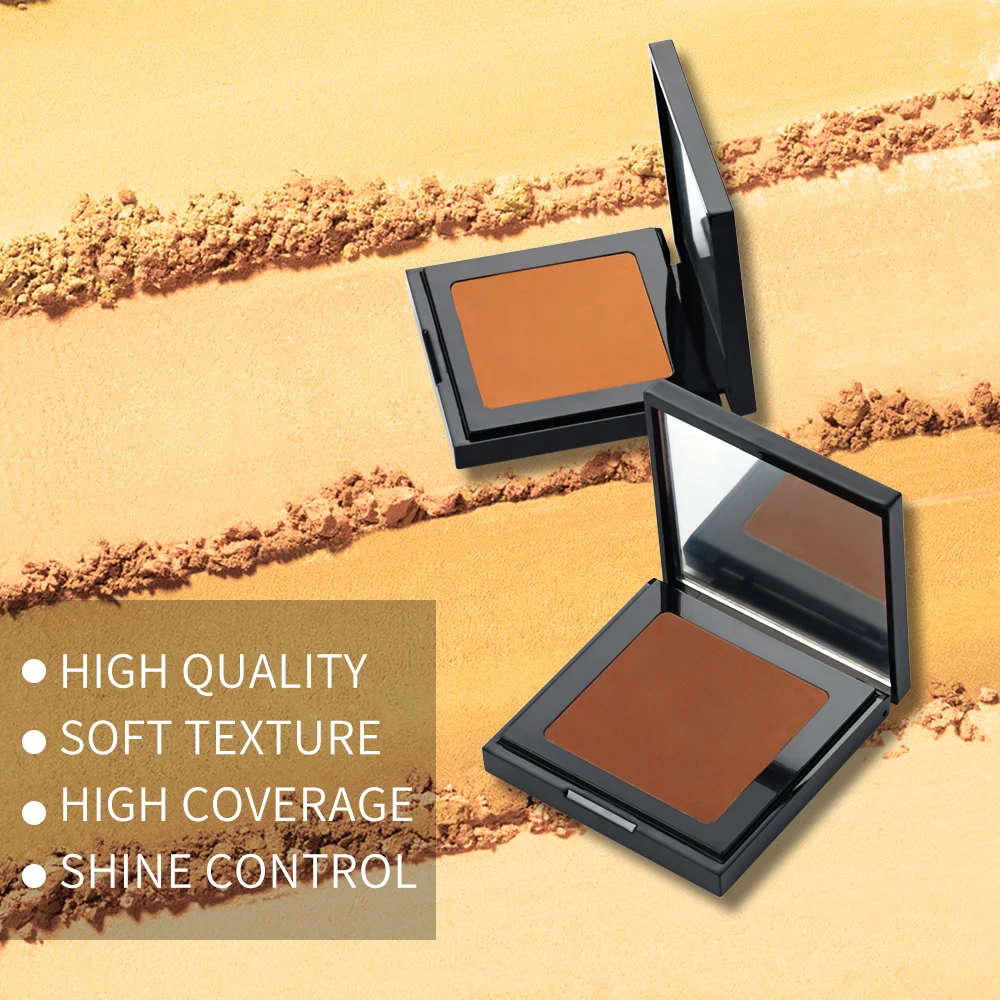 oil control silky smooth waterproof easy ware pressed powder foundation private label for dark skin