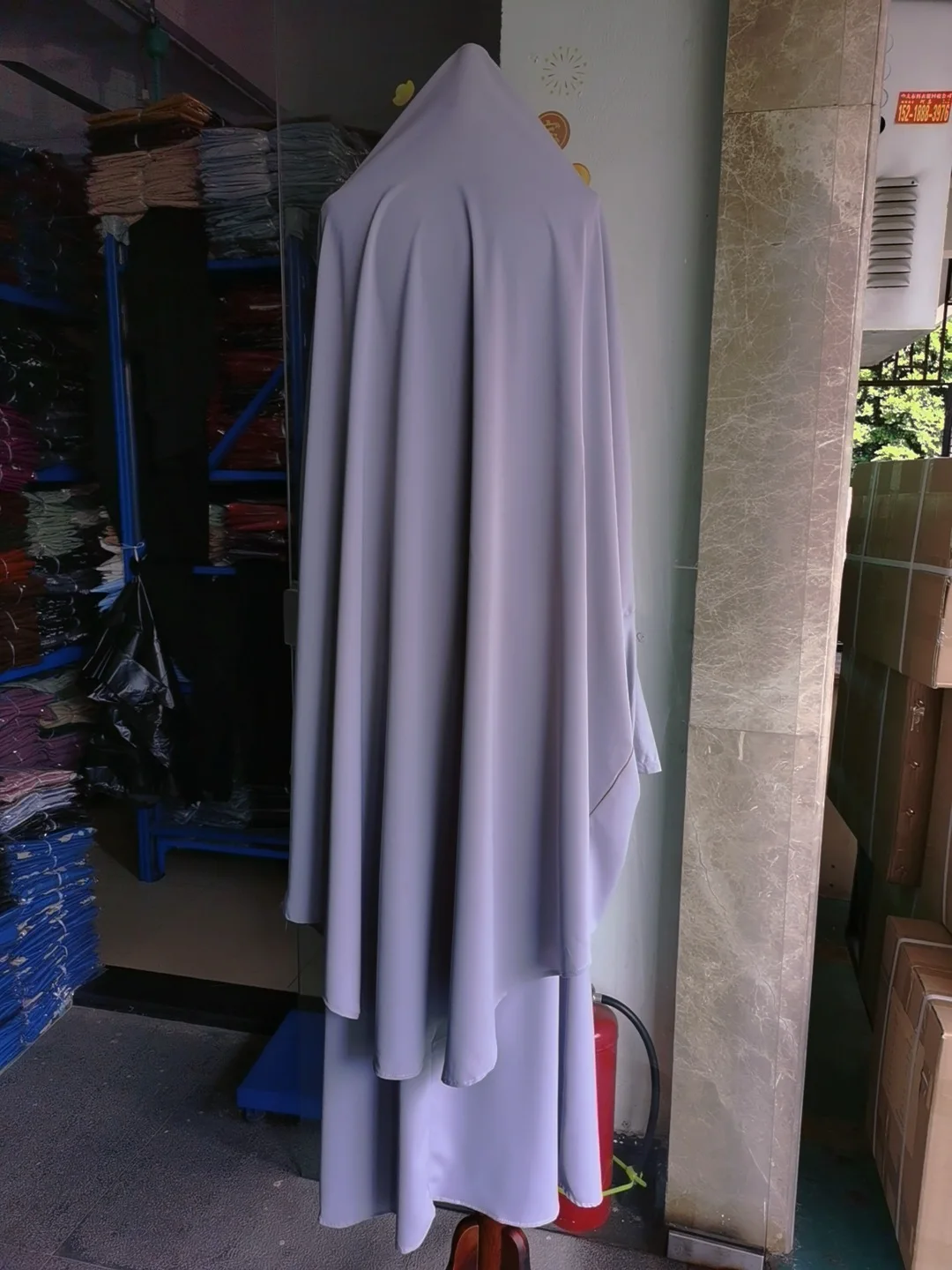 New Arrivals Plain Color Chiffon 2 piece Closed Abaya Set with Hood Silk Islamic Clothing Women Black Muslim Pants Long Dress