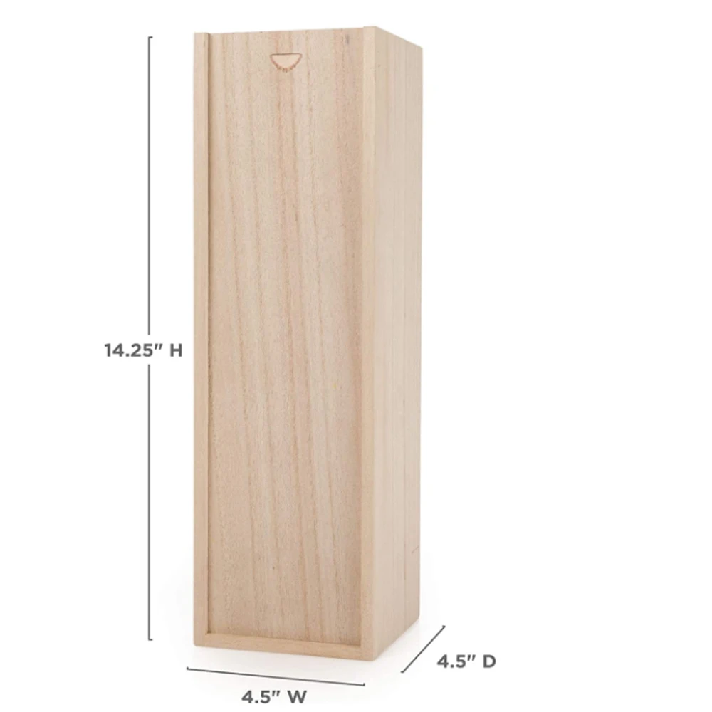 Wooden Gift Wine Set Packaging Box Single Bottle Wine Shipping Box