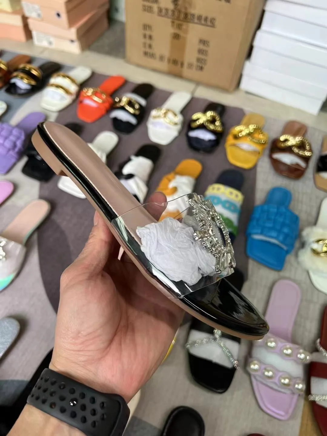 sunborn women Brand Slippers Summer Slides Open Toe Flat Casual Shoes Leisure Sandal Female Beach Flip Flops