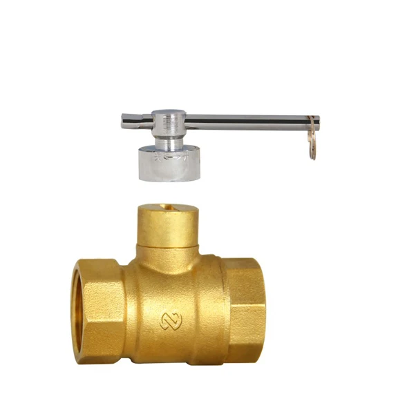 Магнитный запираемый латунный шаровой клапан 1/2-2 дюйма