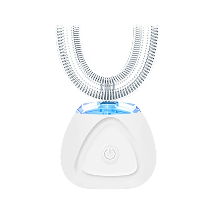 Новое поступление перезаряжаемая электрическая ультразвуковая силиконовая Автоматическая U-образная зубная щетка 360 градусов для взрослых и