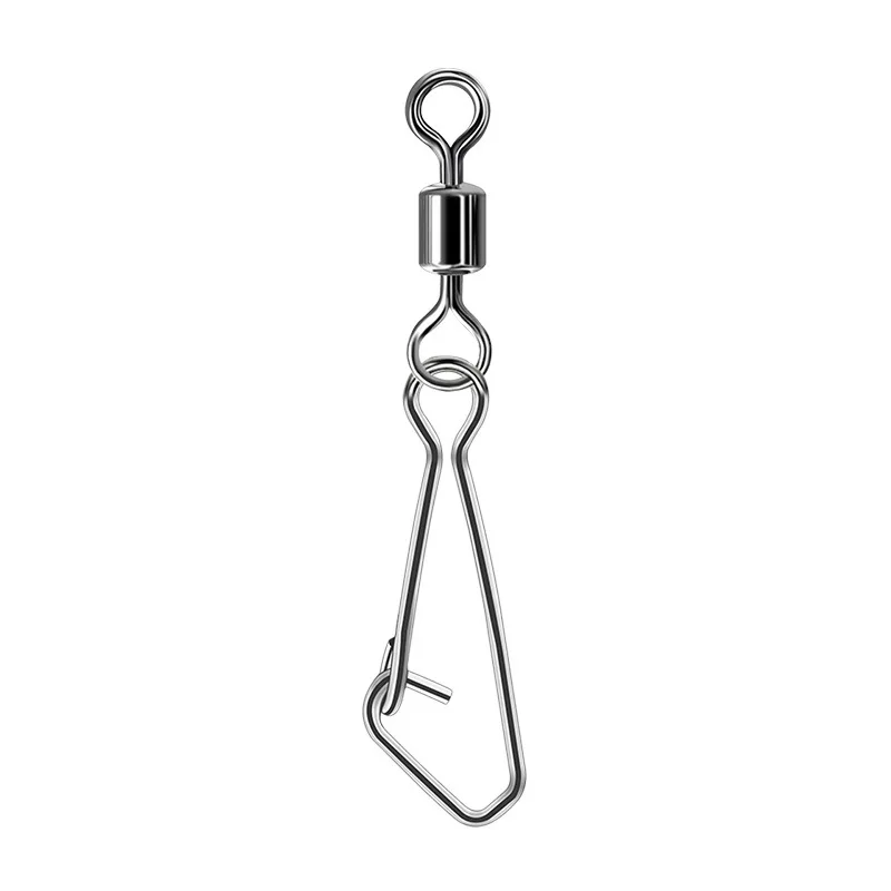 Heavy Duty Fishing Barrel Bearing Rolling swivel Solid Ring Lures Connector Fishing Snap Swivels with snap fishing accessories