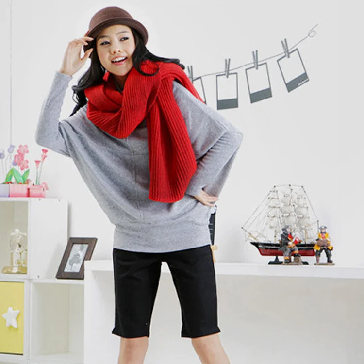 Wholesale Winter Warm Thick Other Scarves Couple Solid Shawls Pashmina Ladies Knitting Scarf Men Knitted Scarves for Women