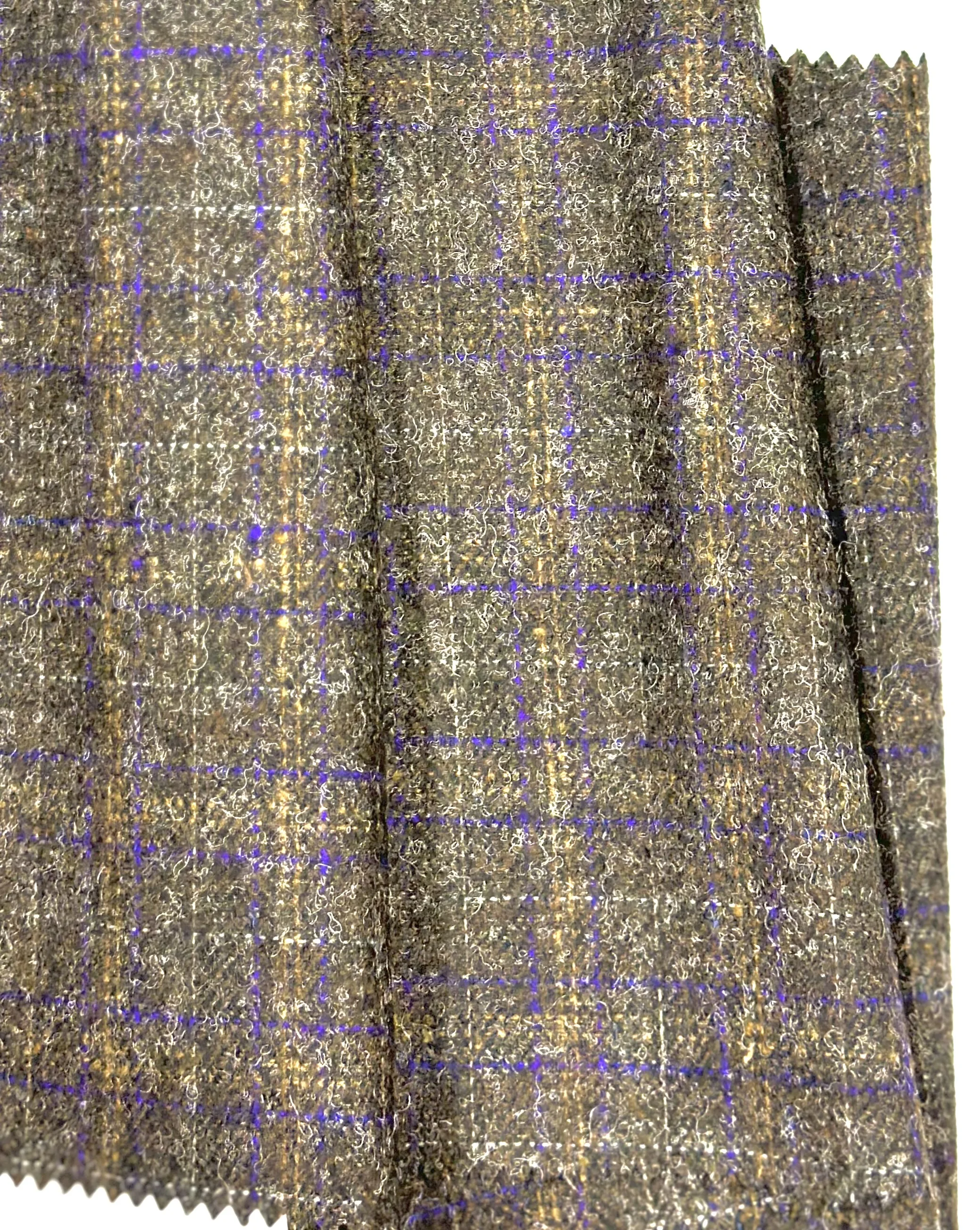 Standard Quality Harris Type Hairy Wool Tweed Blazer Fabric for Worldwide Export 100% Wool Fabric