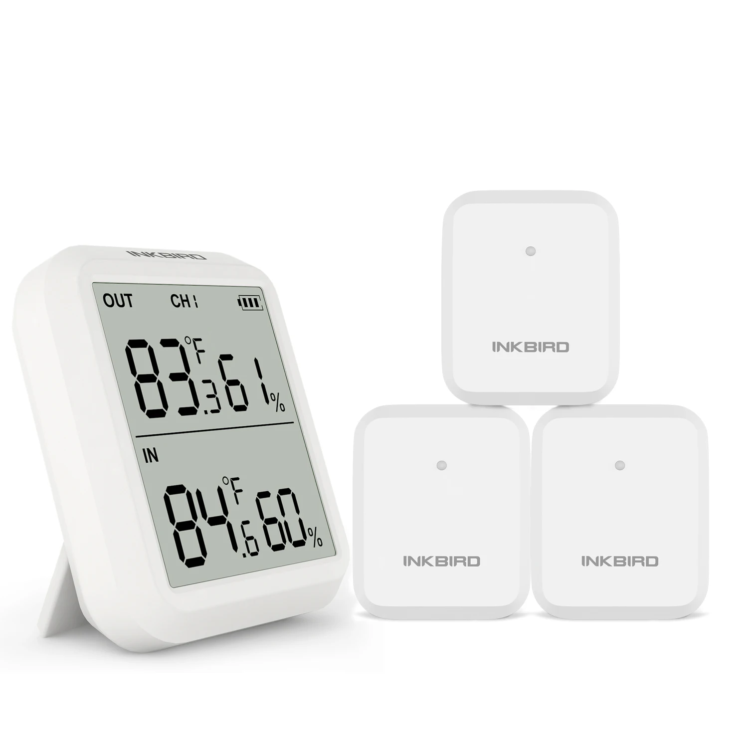 Wireless ITH-20R with 3 Outdoor Units External Probes Sensor Weather Station Temperature and Humidity Thermo-Hygrometer Garden