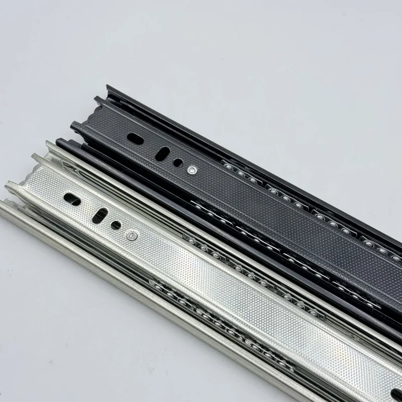 Furniture Fitting Drawer Runner Cold Rolled Steel Telescopic Channel Guide Metal Drawer Slider