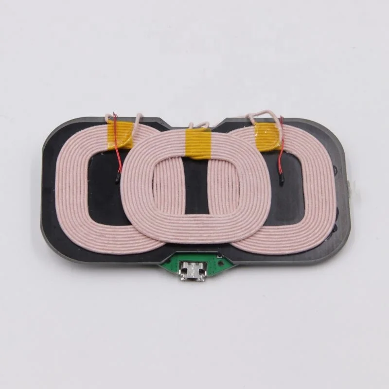 Power bank PCB 3 coil qi wireless charger transmitter electronics board PCBA assembly 10w circuit PCB