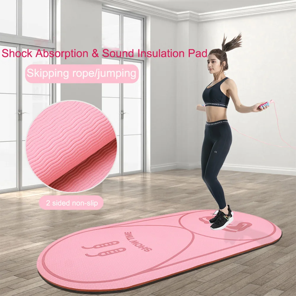 Wholesale Non-Slip Foldable Multi-Functional Fitness Exercise Tpe Yoga Anti Slip Jump Rope Mat Skipping