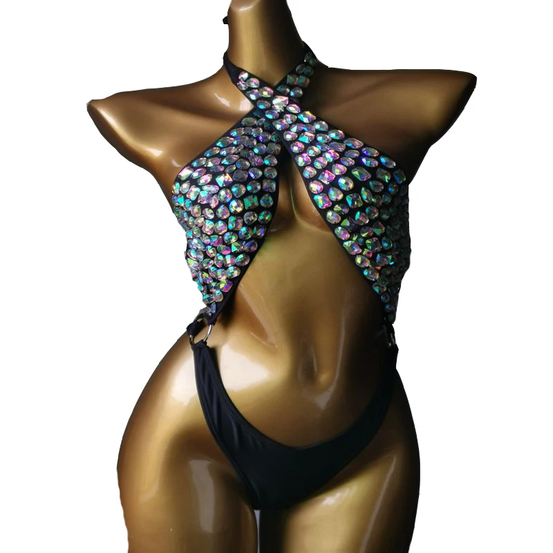 2023 New Sparkling Sexy Women Unique Design Swimwear and Beachwear  Crystal Bikini Bling Luxury Diamond Rhinestone Bikini