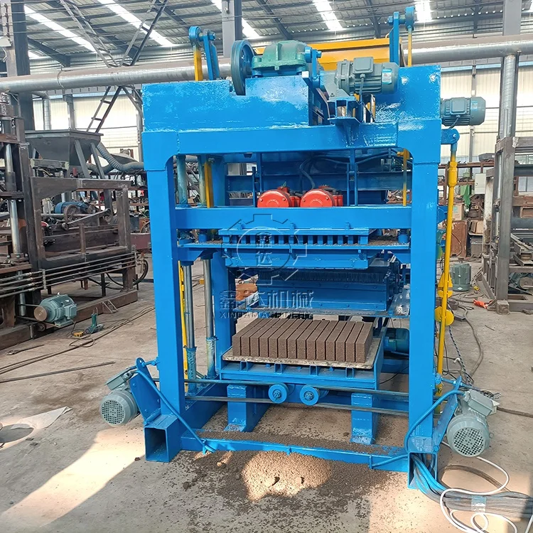 brick making machine QT4-25B Molds can be customized and replaced automatic interlocking block machine
