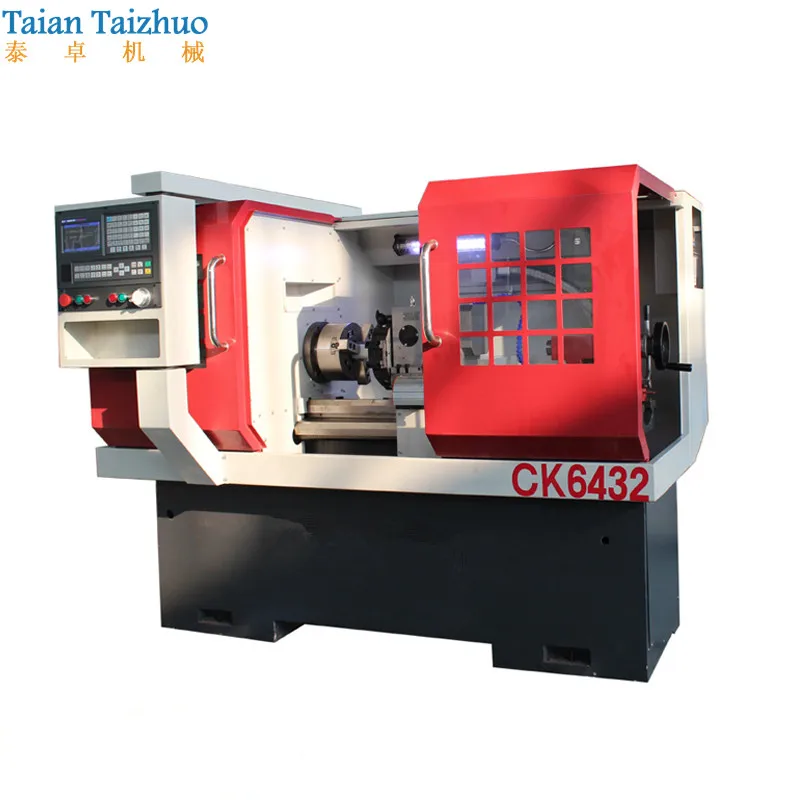 3 Axis Fanuc CNC Lathe Machine CK6432 With Casting Body