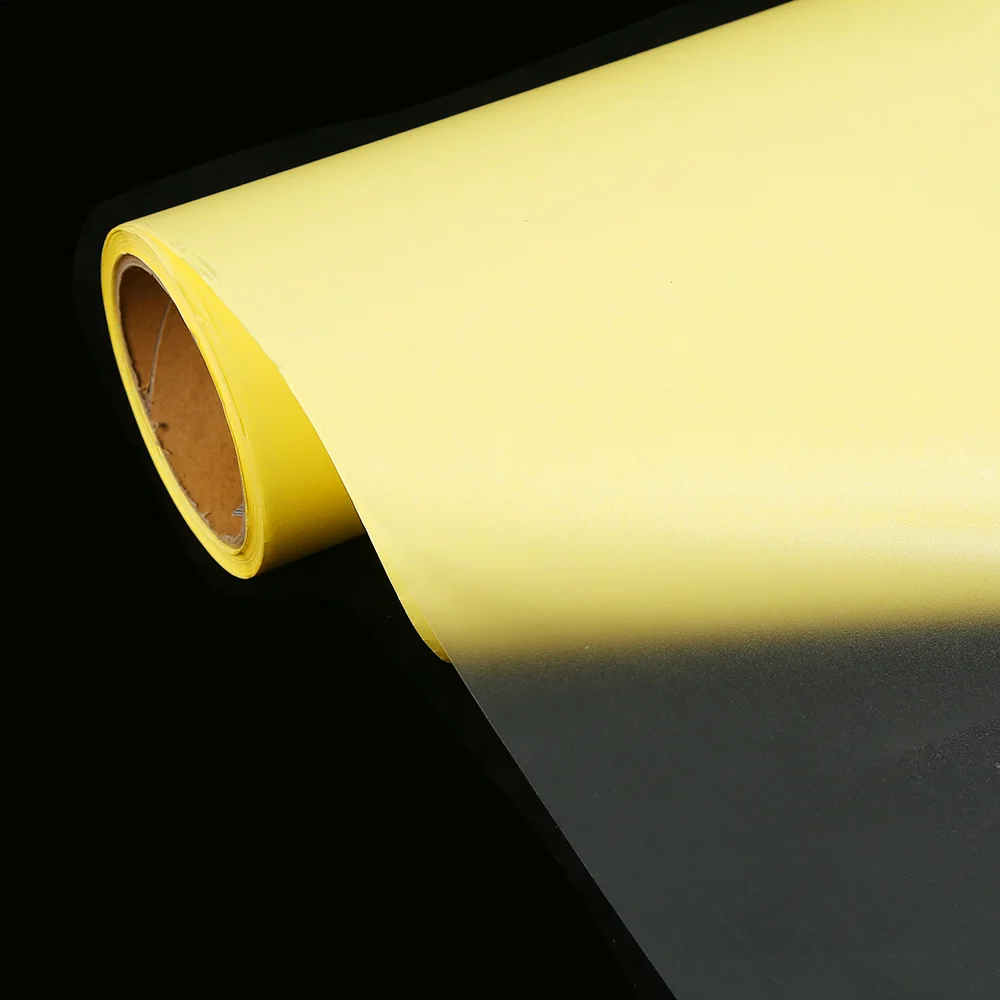 70um Matte Adhesive yellow liner paper Glossy PVC Self Adhesive Cold Lamination Film