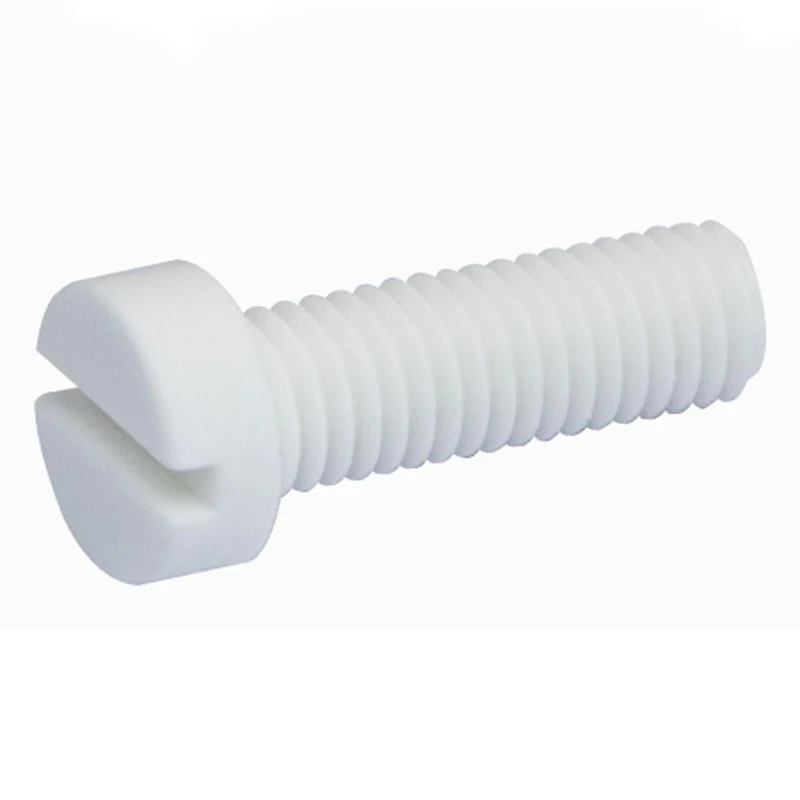 Supply plastic  PP natural color Slotted head Screw fasteners