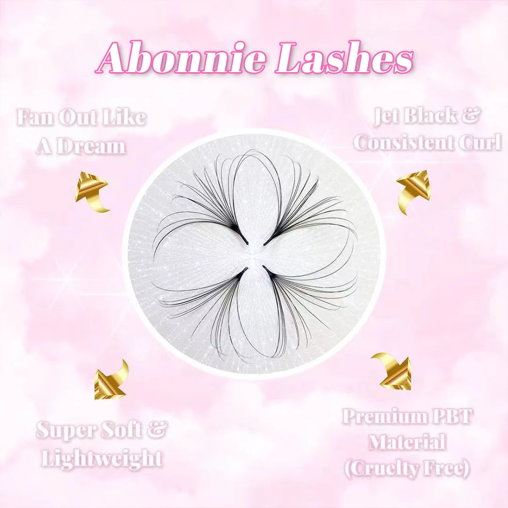 Fluffy matte soft blooming easy fan 15mm 23mm auto fan lashes 003 005 0.07 C D CC DD L M curl easy fan eyelash extention