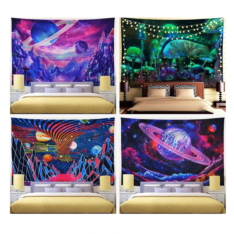 Customized Print 100% Polyester Fabric 3D Digital Printed Indian Mandala Wall Hanging Tapestry