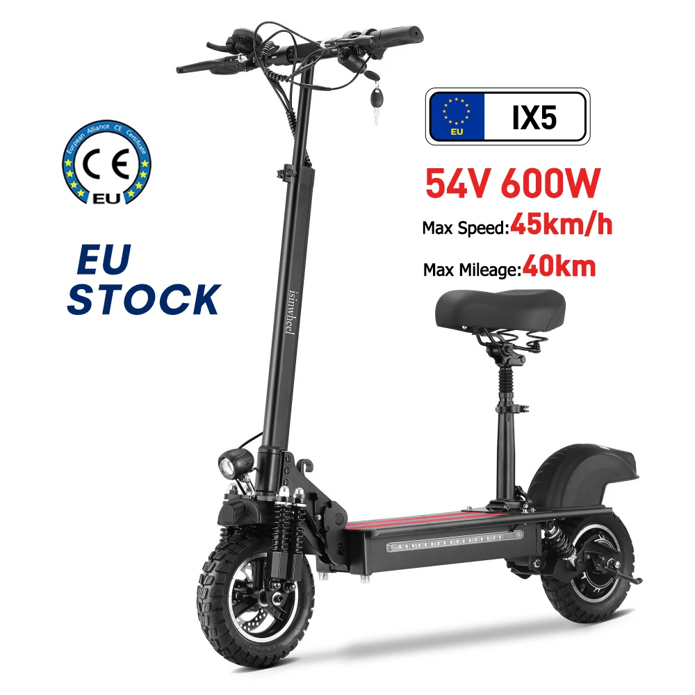 iSinwheel IX5 E5  600W 15 AH scooter battery Europe Russ stock 45 km/h cheap adult folding  electric scooter