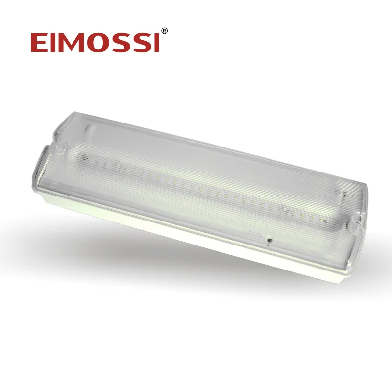 Emergency bulkhead lighting rechargeable battery operated with exit sticker