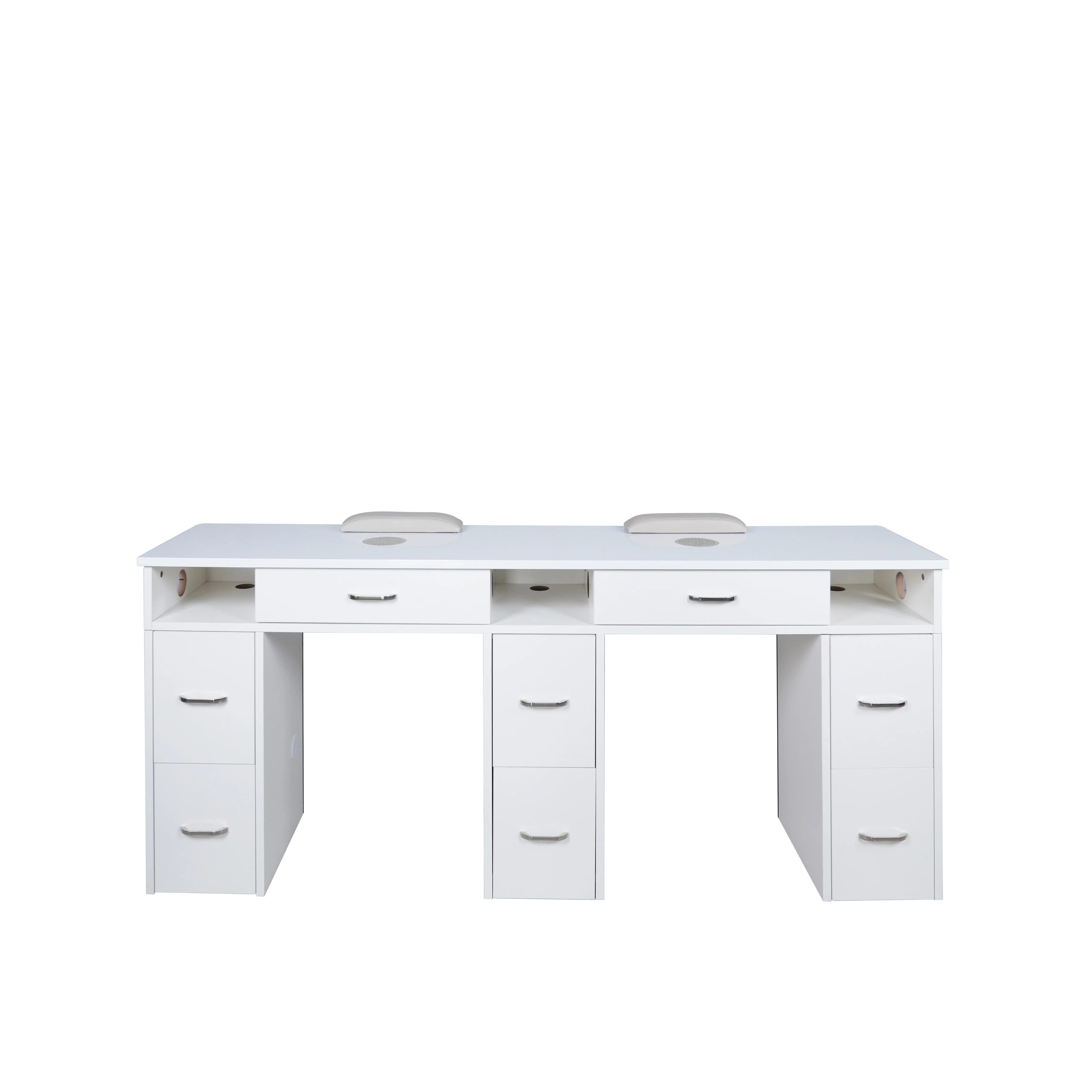 Manicure Table Healthtec Furniture 3 Persons Seats Salon Equipment Luxury Nail Table With Dust Collector