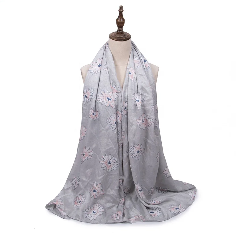 Malaysia Five Colors Silk Scarf 72*175 cm Head Cover Muslim Women Scarf Gift Box