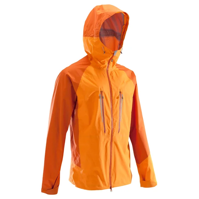 CONMR Custom Light Orange Rain Jacket Motorcycle Mens Mountaineer Waterproof Jacket Outdoor Fancy Rain Jacket for Men Waterproof