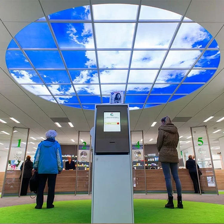 2021 LED Panel Light Picture Office Frame 3D Photo Blue Sky Ceiling panel paper Artificial Cloud Virtual Skylight led panel